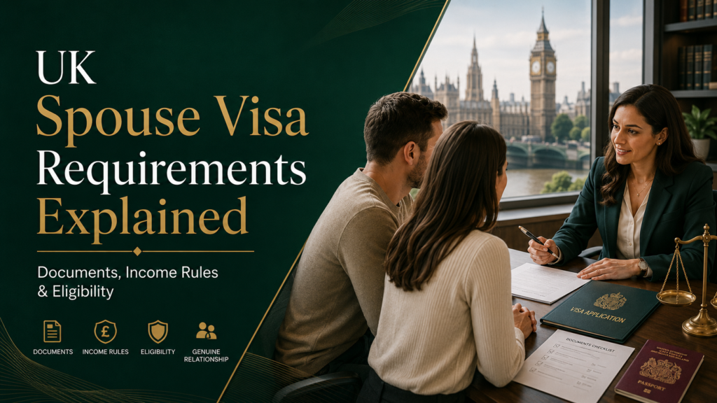 UK spouse visa requirements explained for couples applying to live together in the UK